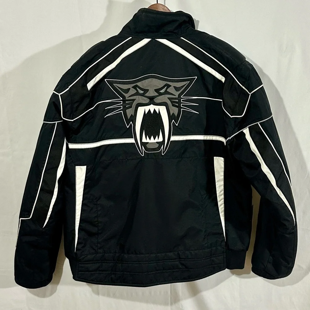 Arctic Cat Arcticwear Snowmobile Jacket XLT Men’s Black White Insulated - Picture 1 of 6